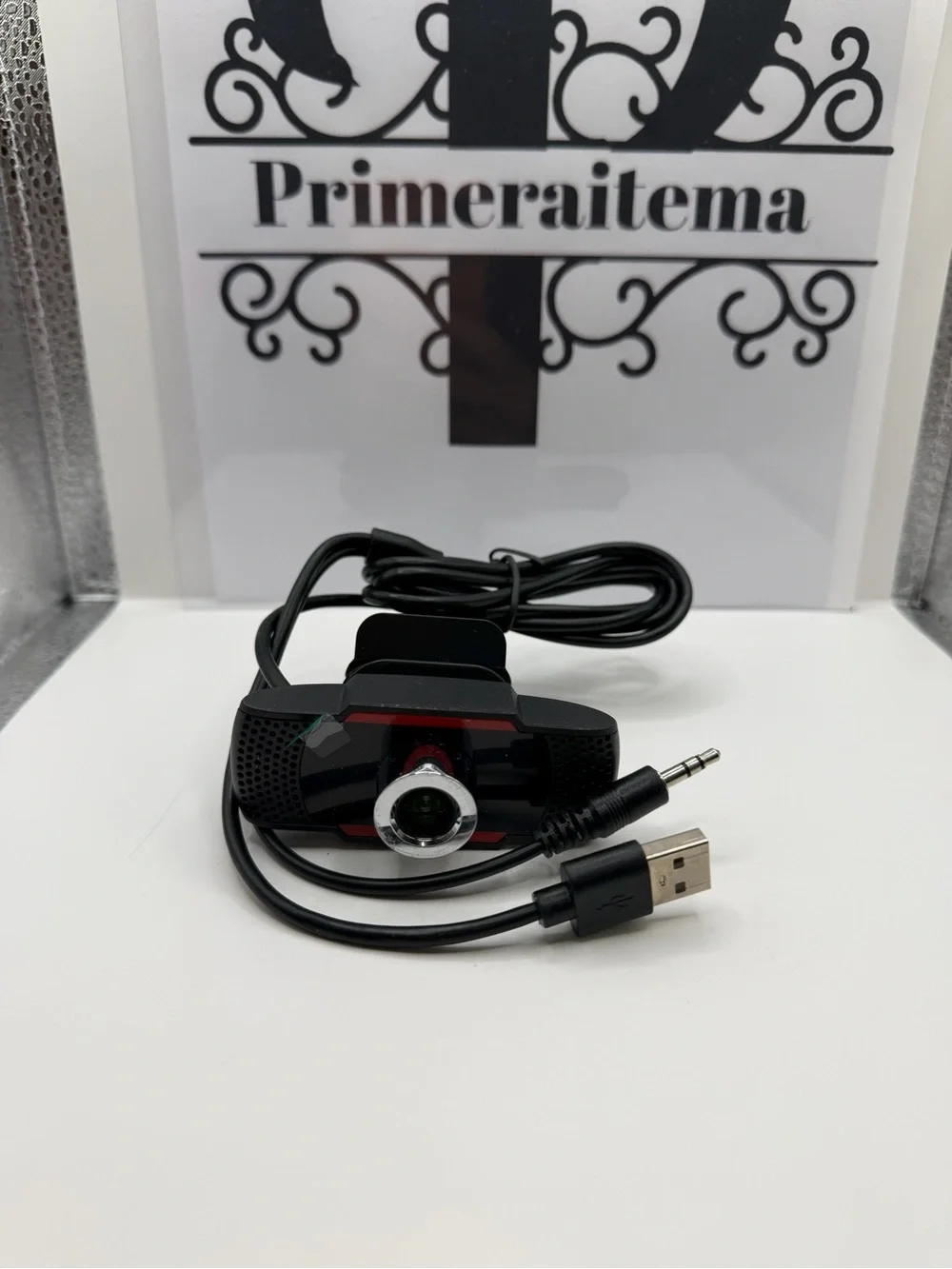 Black and Red USB Webcam